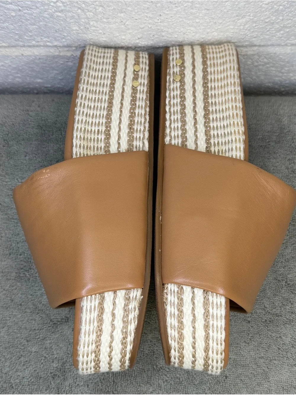 Beek Albatross Platform Sandal Honey Leather Size 7